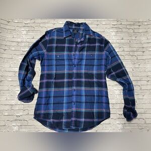 J. Crew Men's Blue & Pink Plaid Shirt